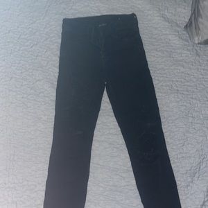 American eagle black ripped skinny jeans